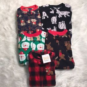 Winter/Christmas footsie pj lot